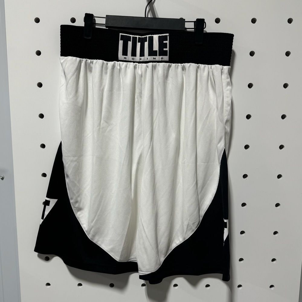 Title Satin Striped Boxing Trunks  Shorts Size XL